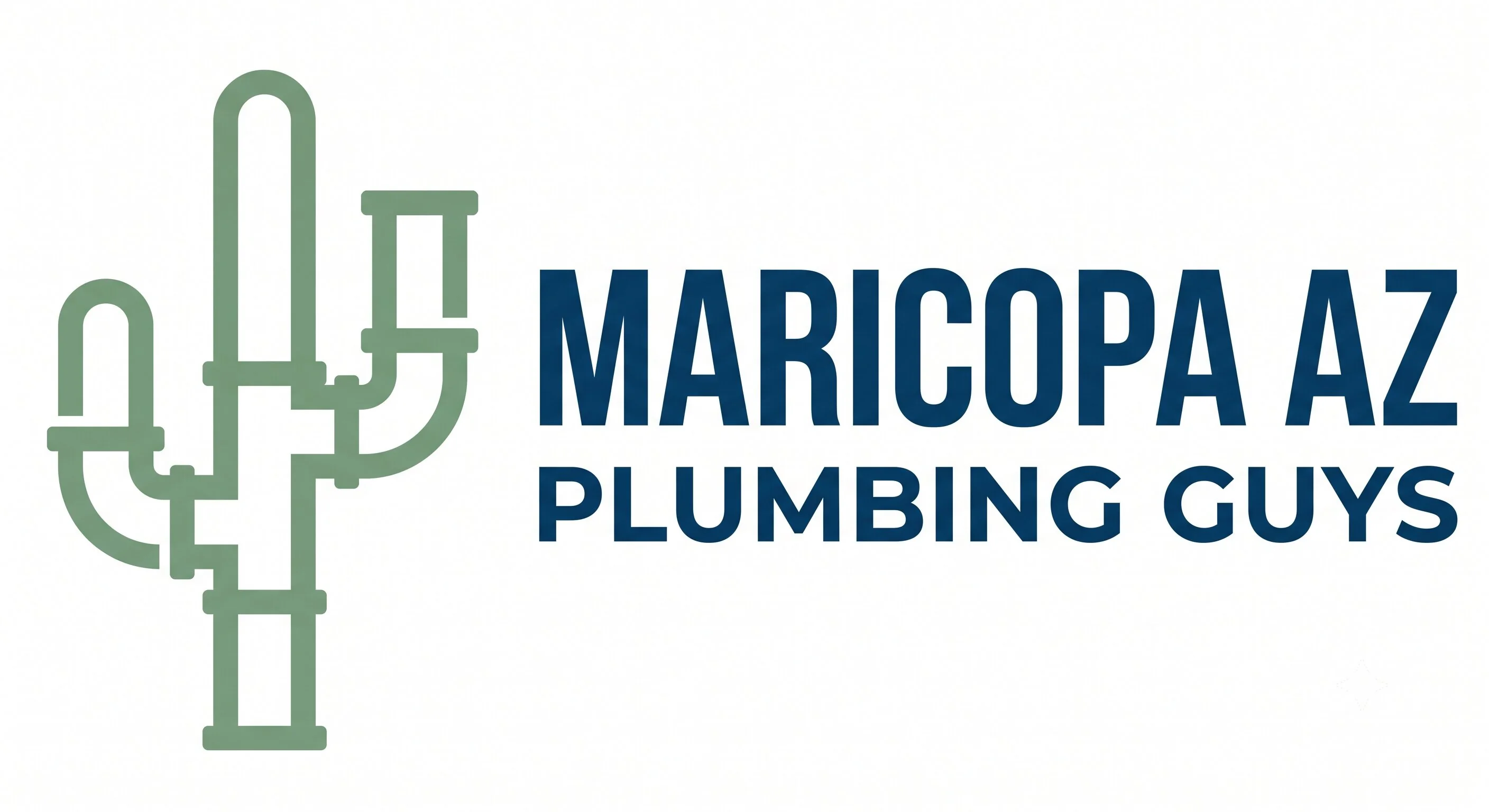Maricopa AZ Plumbing Guys logo — saguaro cactus made of plumbing pipes, licensed contractor home page